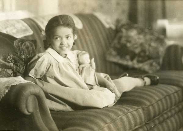 Frieda Parker Steele as a Young Girl in the Parker Home