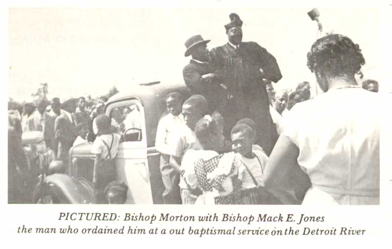 Bishop C. L. Morton and Bishop Mack E. Jones at River Baptism