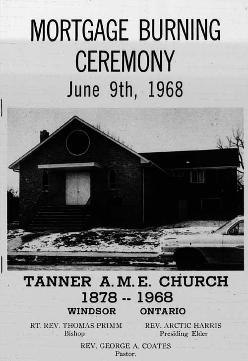 Program from Mortgage Burning Ceremony held June 9, 1968