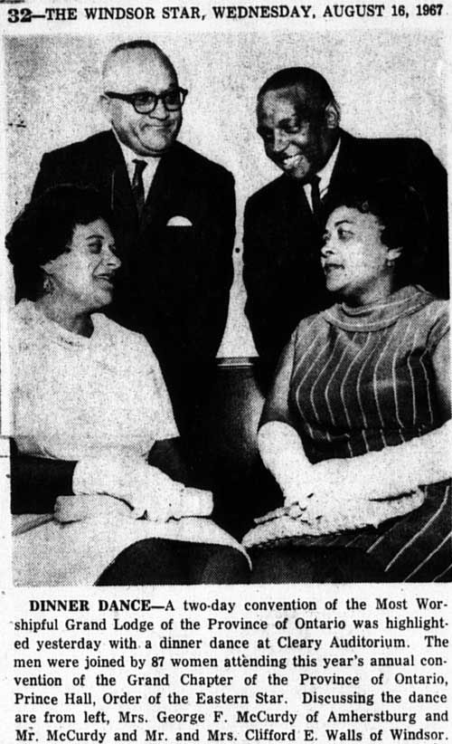 Dinner Dance at Cleary Auditorium brings together Masons and Order of the Eastern Star convention participants, Windsor Star 16/08/1967