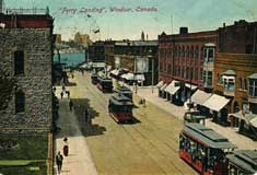 Postcard of �Ferry Landing� also includes street cars � Courtesy of Don Wilson 