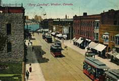 Postcard of Ferry Landing also includes street cars  Courtesy of Don Wilson 
