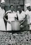 Walter Perry with Jim Steele, Mrs. Sarah Horn and Ray Horn