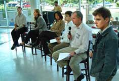 NDP Candidate Yvette Blackburn (third from left) during the 2003 Ontario Election Campaign, 26/09/2003
