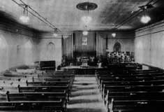 Interior of the original BME Church  photo courtesy of the McCurdy Collection at the Archives of Ontario 