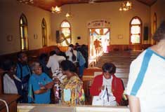 Interior of Sandwich First Baptist Church  Photo Courtesy of Cousin Kathleens Guide Service 