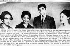 Hour-A-Day Study Club Award Recipients, Windsor Star 9/10/1968