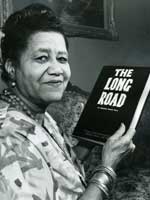 Author Charlotte Bronte Perry poses with her book The Long Road, Photo Courtesy of the Windsor Star 1967.