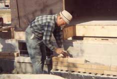  P10788 - Man Laying Bricks Circa 1970s, Courtesy of Rosati Family