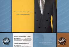 P11406A - Mike Vonella- Brochure about His Company 'Vonella Custom Clothing 'and His Excellent Work