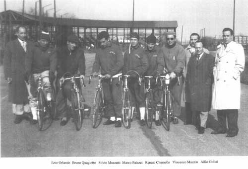Original members of the cycling club. Courtesy of Alfio Golini.