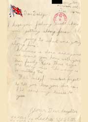 Letter of the daughter to father
                in camp