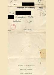 Letter from Italian man from Windsor in internment camp to his wife